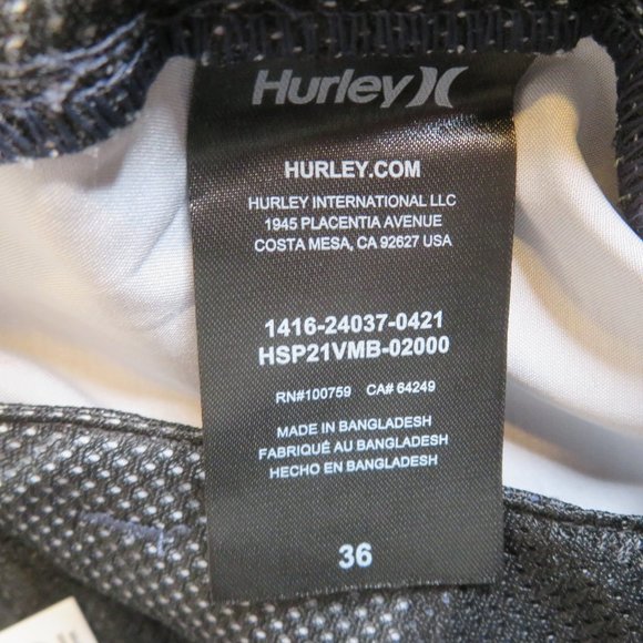 Hurley Mens Hybrid Walking Short Sz 36 Navy Blue Heather Quick Dry New $50 NWT - Picture 10 of 11